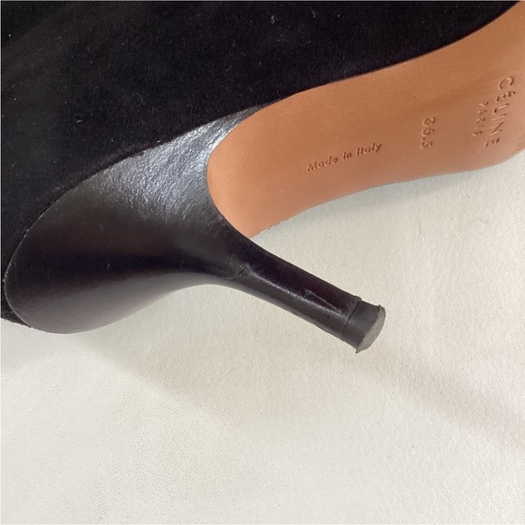 Celine Black Suede Ankle Pointed-Toes Boots By Phoebe Philo 6.5 - Picture 8 of 10